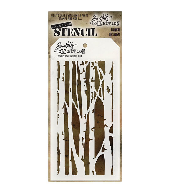 Stampers Anonymous Tim Holtz 4" x 8.5" Birch Layered Stencil