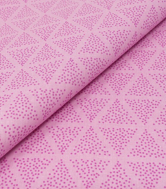 Singer Pink Dotted Triangles Quilt Cotton Fabric, , hi-res, image 2