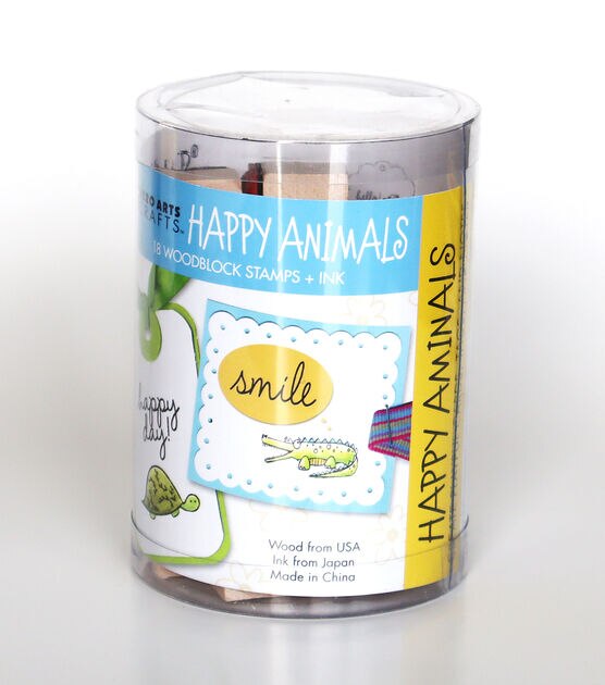 Hero Arts Ink 'n Stamp Tub Happy Animals, , hi-res, image 2
