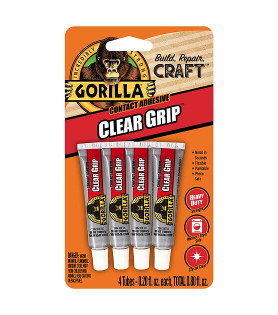 Gorilla Clear Grip 4 pk Contact Adhesives