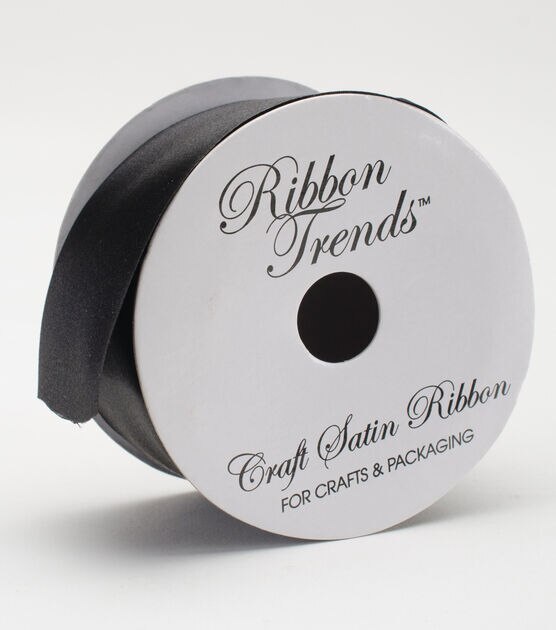 Ribbon Trends Value Craft Satin Ribbon 1-1/2'' Black