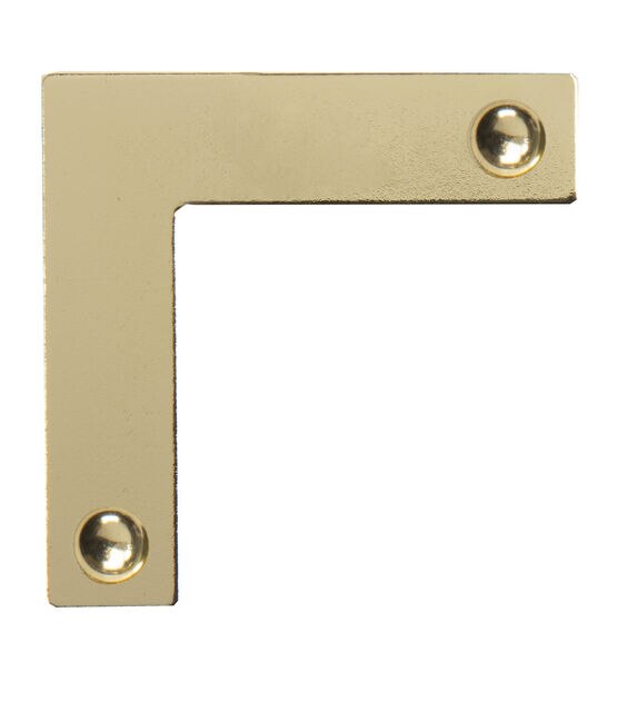 Smooth Campaign Hardware Corners, Small, 3 Pack, Brass, , hi-res, image 5