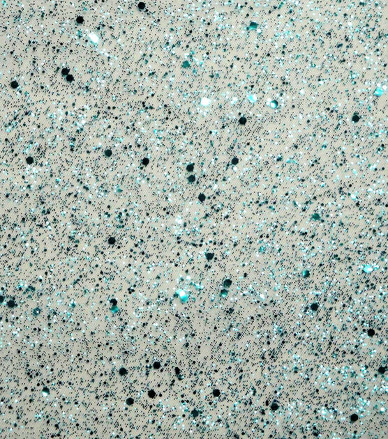 Glitterbug Tulle Fabric Chunky Teal Confetti