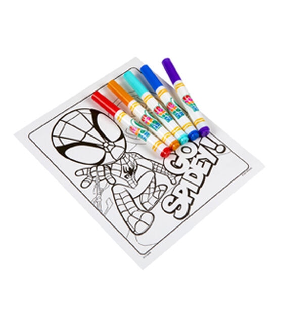 Crayola 23ct Spidey & His Amazing Friends Coloring Pages With Markers, , hi-res, image 3