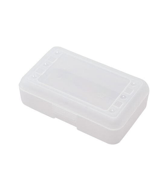Advantus 8.5" x 4" Clear Plastic Pencil Box, , hi-res, image 7
