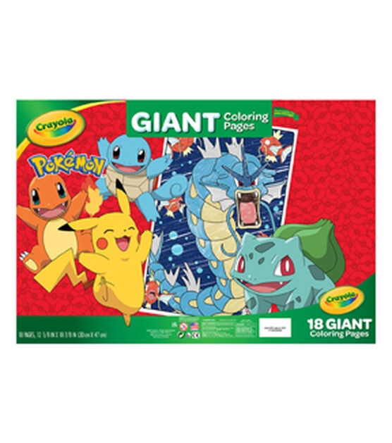 Crayola 18 Sheet Pokemon Giant Coloring Pages, , hi-res, image 2