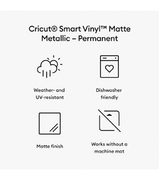 Cricut Smart Vinyl - Permanent, 25 in x 5 ft Roll
