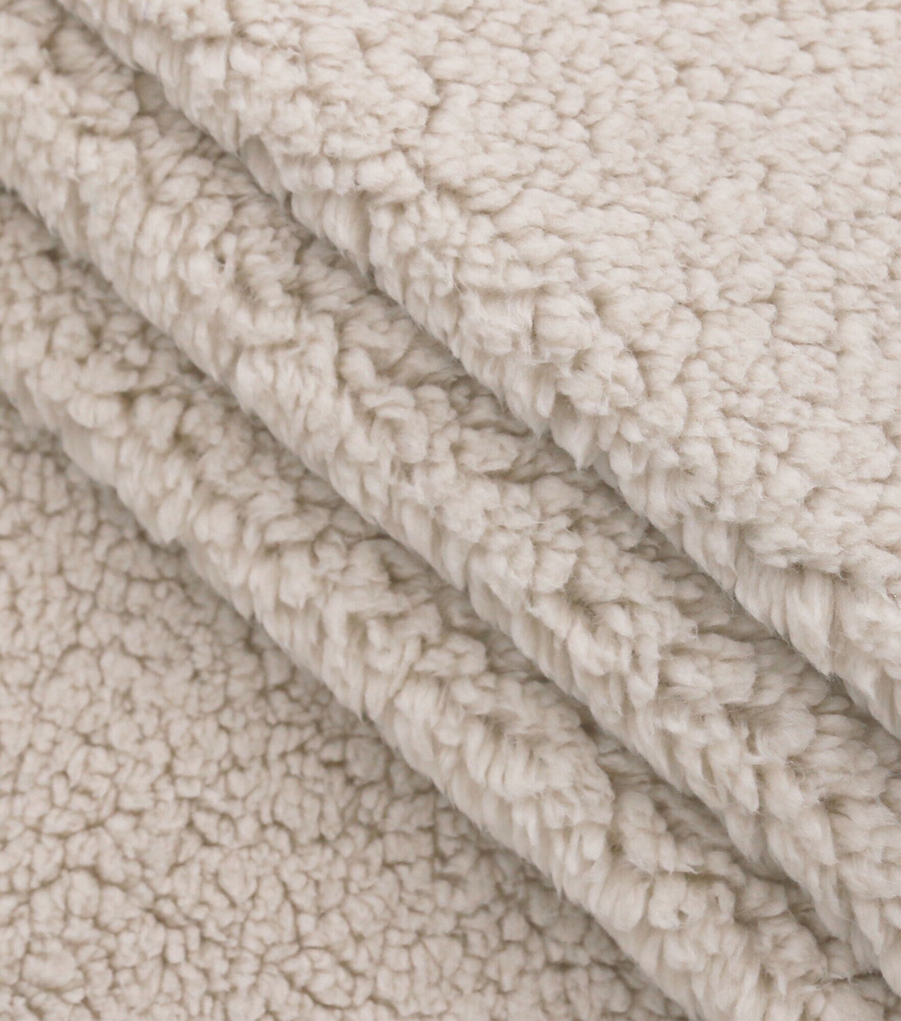 Solid Faux Fur Sherpa Fabric, Birch, hi-res