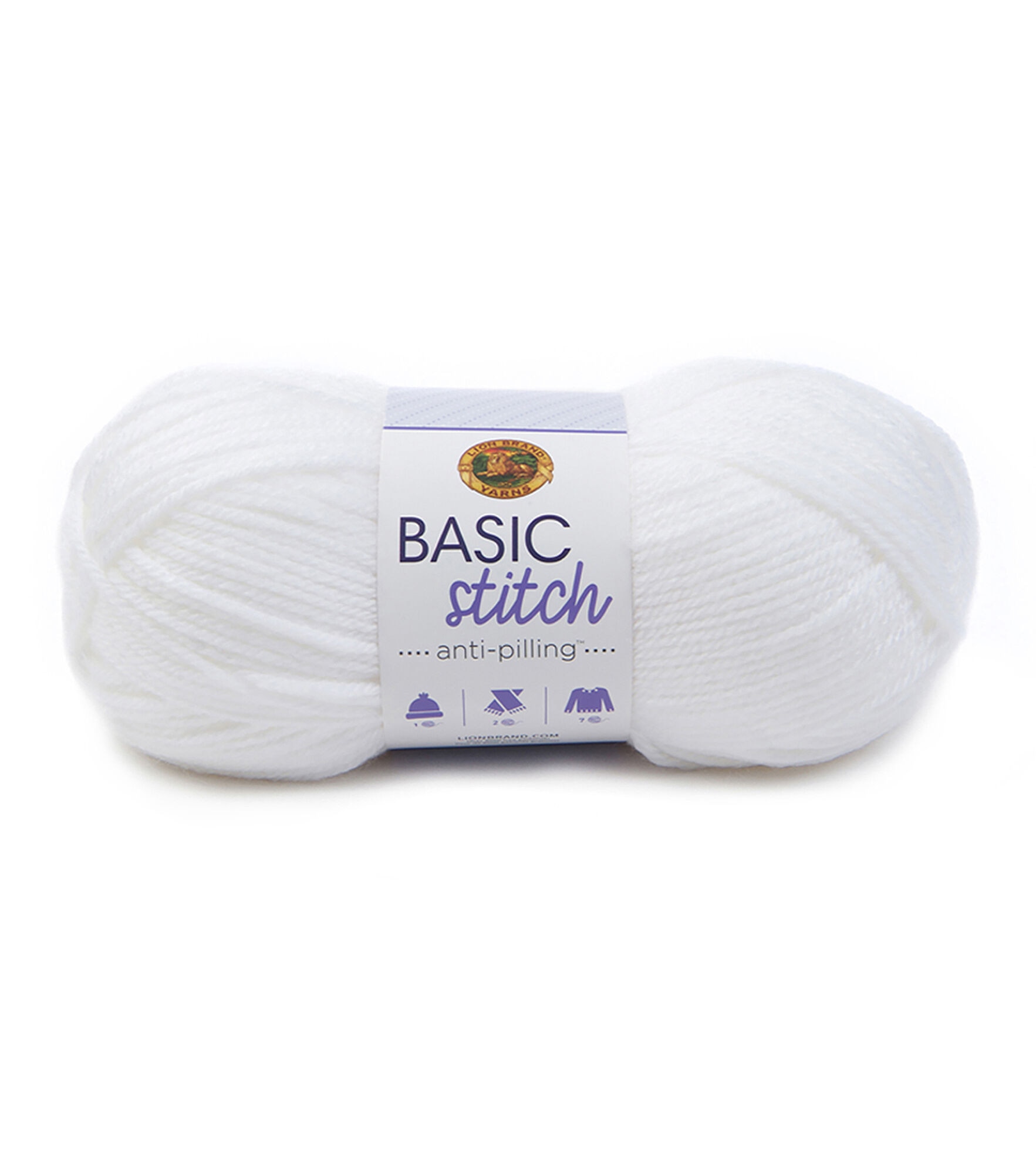 Lion Brand Basic Stitch Anti Pilling Yarn - White