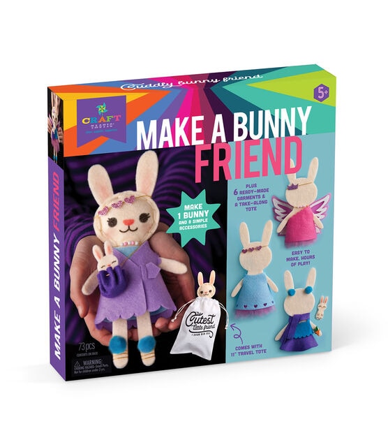 Craft Tastic 73ct Make A Bunny Friend Kit, , hi-res, image 3