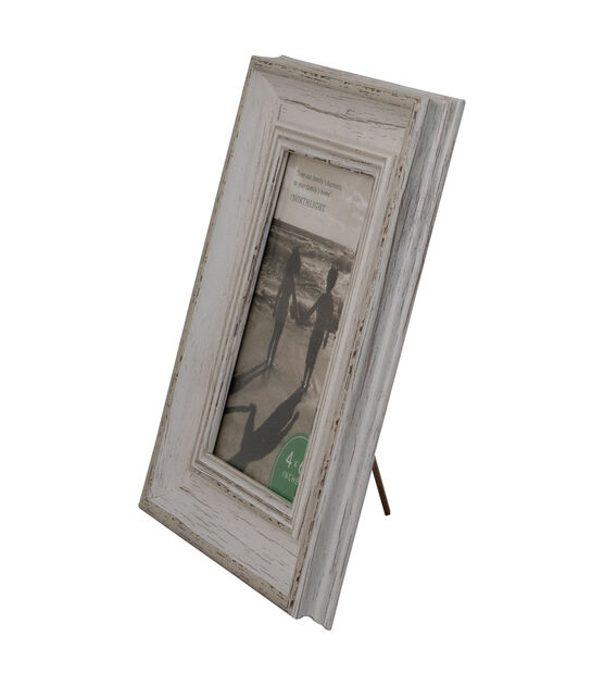 Northlight 4" x 6" White Distressed Vintage Wall Tabletop Picture Frame, , hi-res, image 4