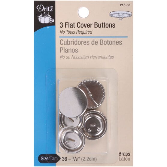 Flat Cover Buttons Size 36 7/8" 3 Pkg