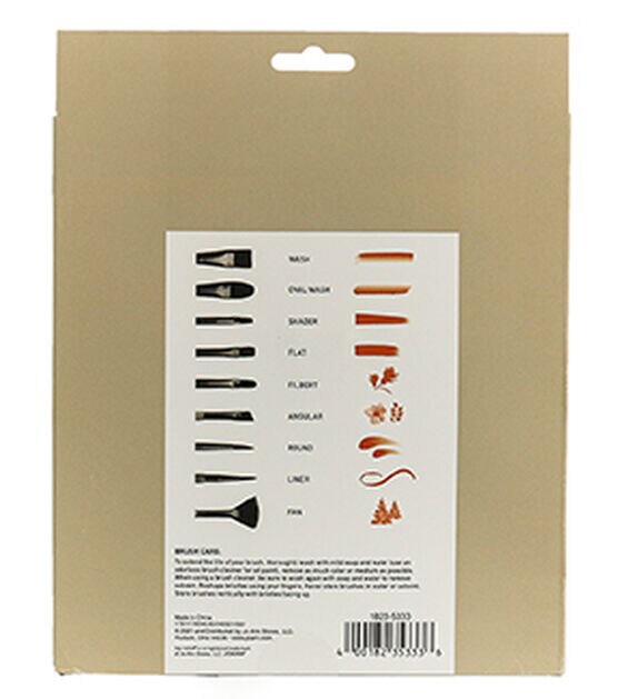 15ct Brown Taklon Brush Value Pack by Top Notch, , hi-res, image 3