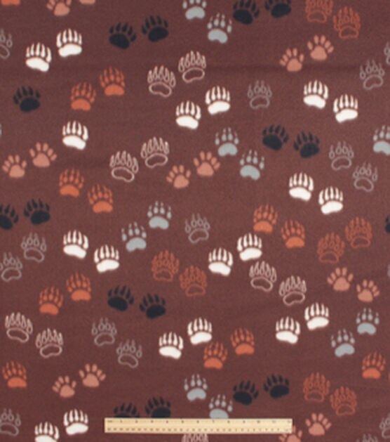 Bear Tracks Blizzard Fleece Fabric, , hi-res, image 2