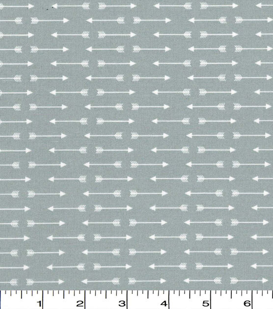 Linear Arrows on Gray Quilt Cotton Fabric by Quilter's Showcase, , hi-res, image 2
