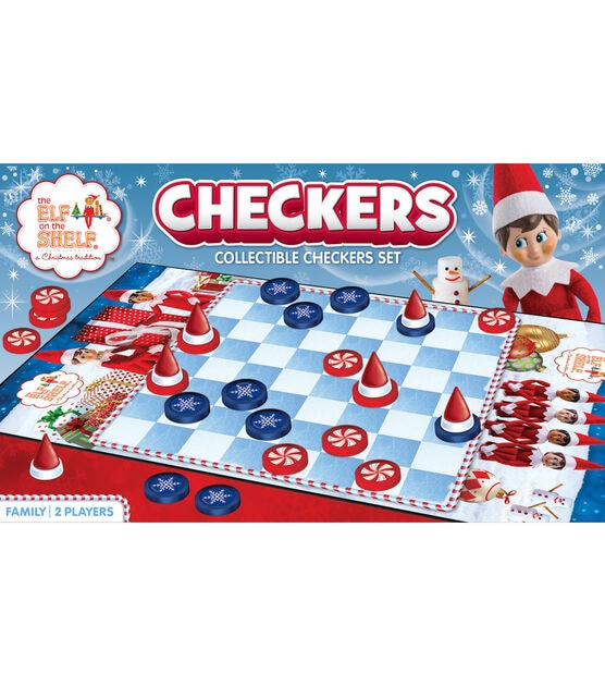 MasterPieces 34ct Elf on the Shelf Checkers Licensed Board Game