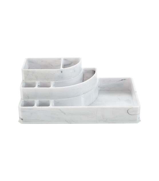 Simplify 9" Marble 8 Section Cosmetic & Jewelry Holder, , hi-res, image 2