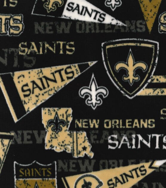 Fabric Traditions New Orleans Saints Fleece Fabric Retro, , hi-res, image 2