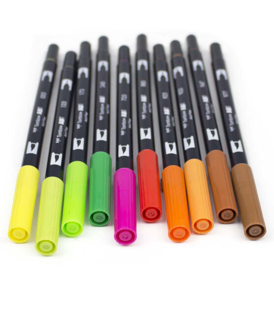 Tombow Dual Brush Pen Set, 10-Colors, Citrus, , hi-res, image 5