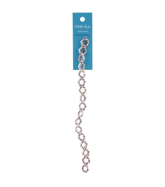 7" Rhodium Loop Chain Beads by hildie & jo