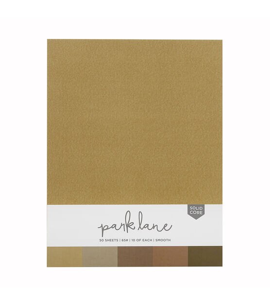 50 Sheet 8.5" x 11" Brown Smooth Cardstock Paper Pack by Park Lane