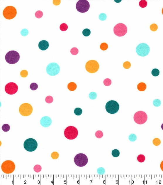 Girl Power Dots Nursery Flannel Fabric, , hi-res, image 2