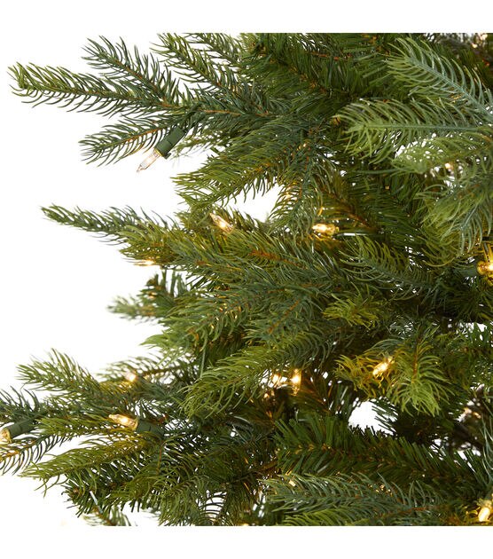 Nearly Natural 7' Clear Pre Lit North Carolina Spruce Christmas Tree, , hi-res, image 3