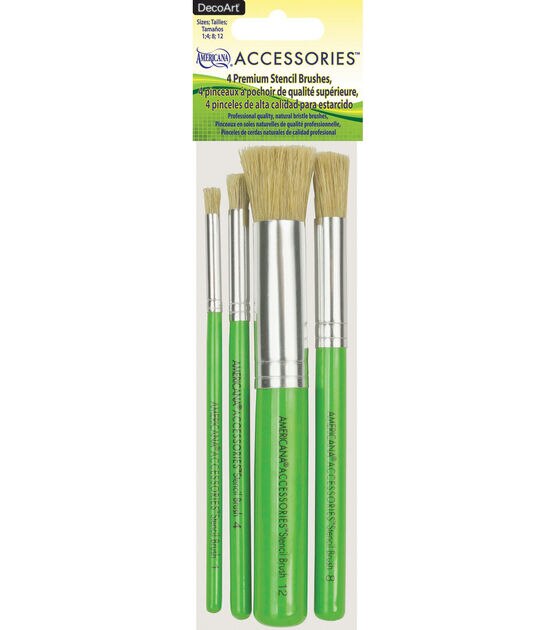 Americana Accessories 4 pk Premium Stencil Brushes