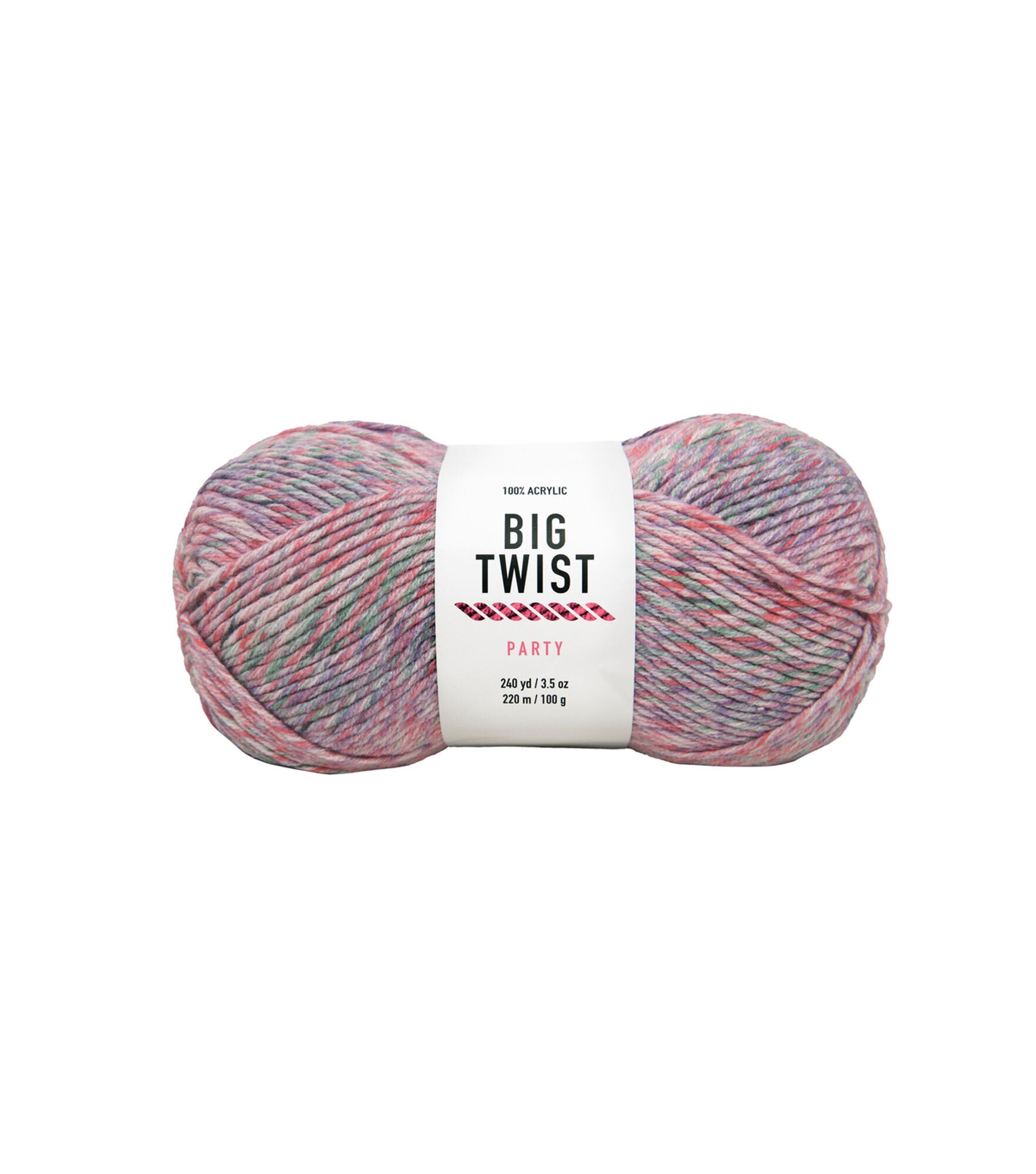Party Worsted Acrylic Yarn by Big Twist, Bubblegum, hi-res