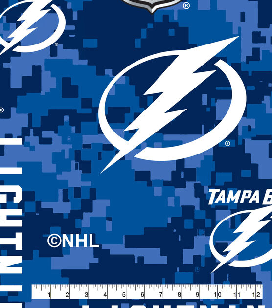 Tampa Bay Lightning Fleece Fabric Tossed, , hi-res, image 2