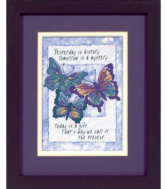 Dimensions 5" x 7" Today is a Gift Stamped Cross Stitch Kit