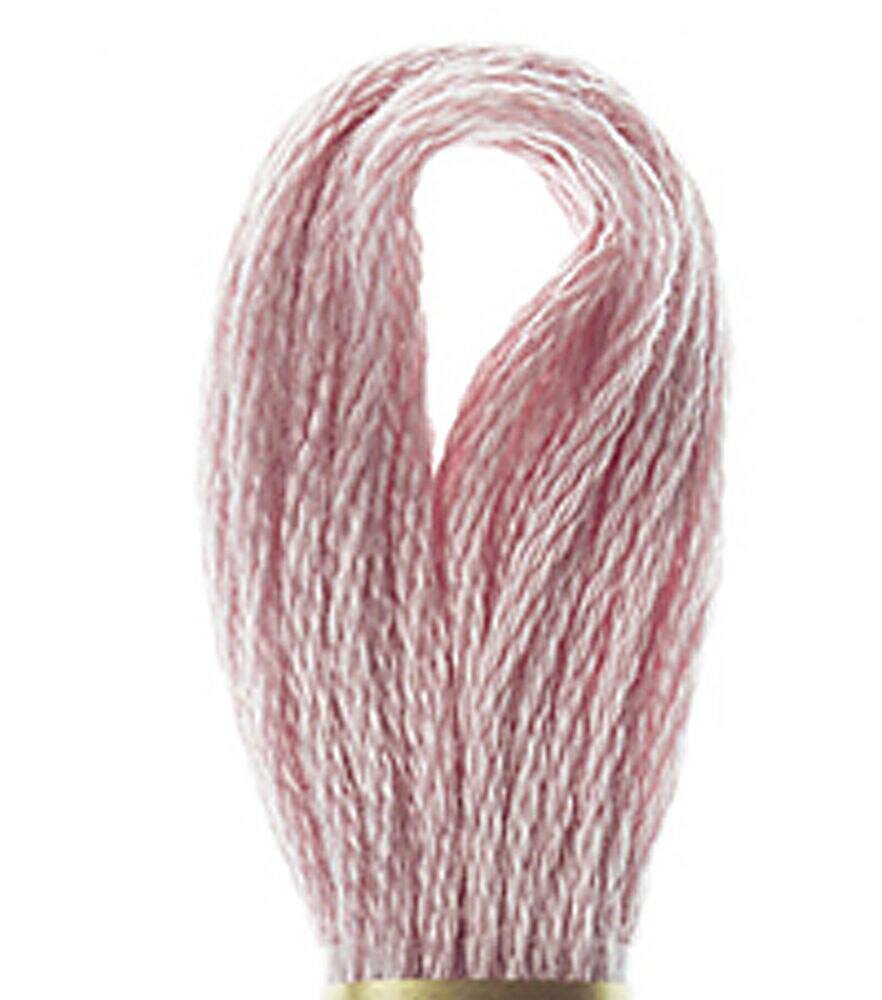 DMC 8.7yd Pink 6 Strand Cotton Embroidery Floss, 778 Light Antique Mauve, swatch, image 7