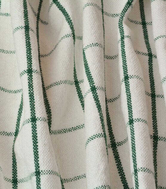 P/K Lifestyles Weston Grid Pine Cotton Linen Blend Multi-Purpose Fabric, , hi-res, image 2