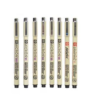 Sakura 50034 6-Piece Pigma Micron-005 Ink Pen Set, 0.20mm, Black :  : Office Products