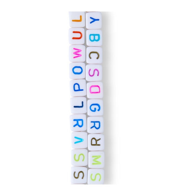 7.5" Multicolor Alphabet Plastic Strung Beads by hildie & jo, , hi-res, image 3