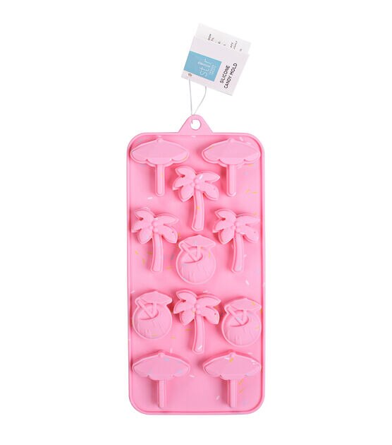 4" x 8" Summer Silicone Tropical Icons Candy Mold by STIR