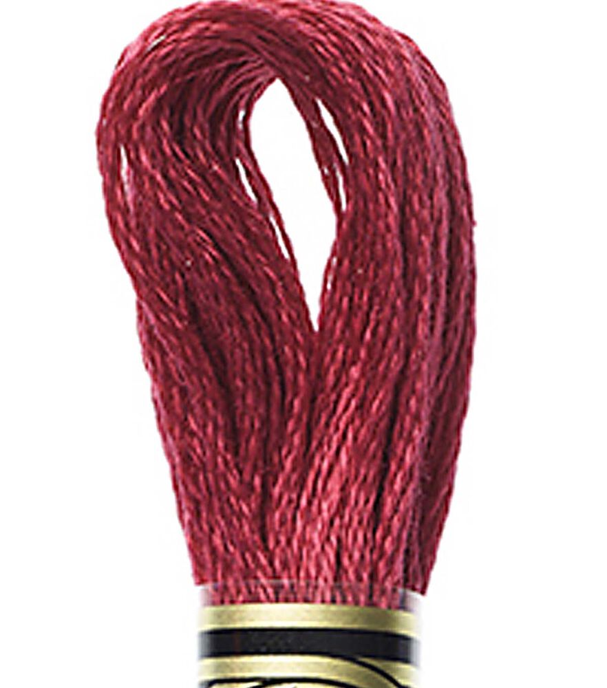 DMC 8.7yd Red & Oranges 6 Strand Cotton Embroidery Floss, 304 Medium Xmas Red, swatch, image 3