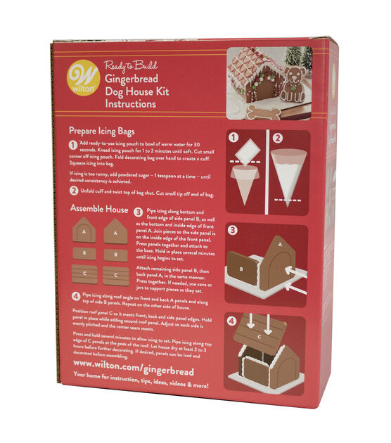 Wilton 12ct Ready To Build Gingerbread Dog House Kit, , hi-res, image 2