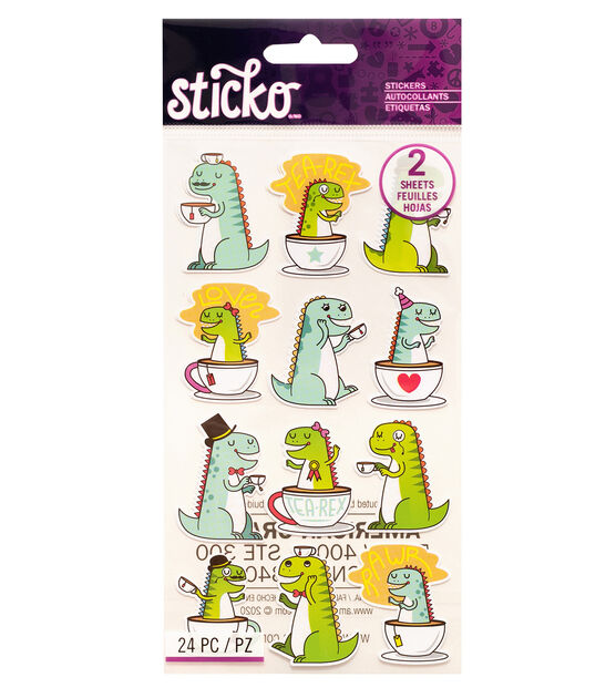 Sticko Tea-rex Flat Stickers