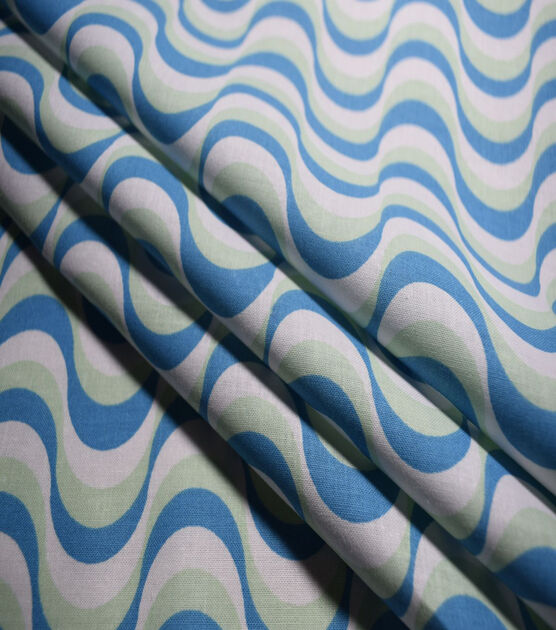 Blue Groovy Stripes Quilt Cotton Fabric by Quilter's Showcase, , hi-res, image 3