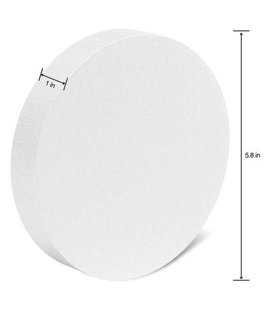Smooth Foam Disc 6"x1" 1 Pkg White, , hi-res, image 2