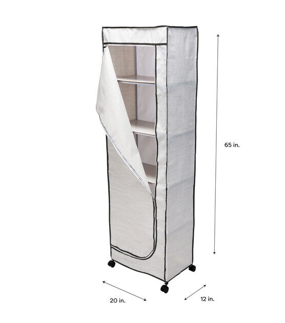 Organize It All 65" Portable 5 Shelf Wardrobe, , hi-res, image 12