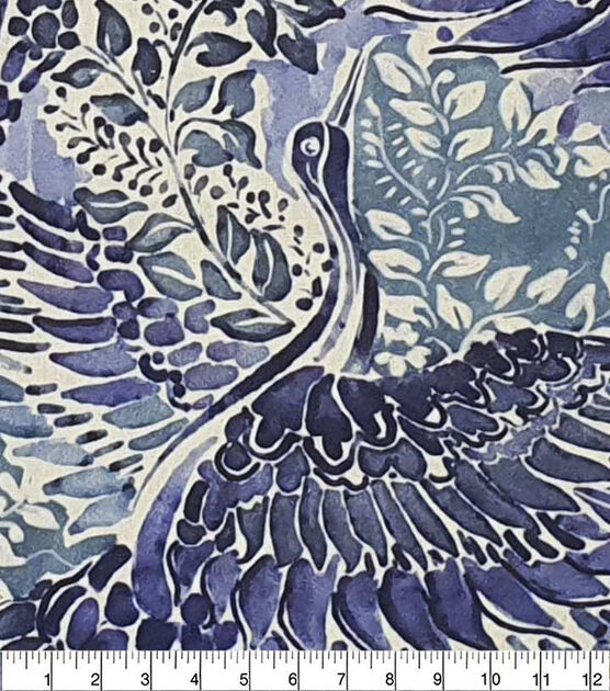 Hidden Pheasant Blue 108" Wide Premium Cotton Fabric, , hi-res, image 2