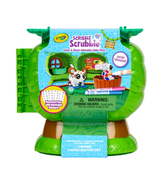 Crayola 12ct Scribble Scrubbie Pets Safari Treehouse Play Set