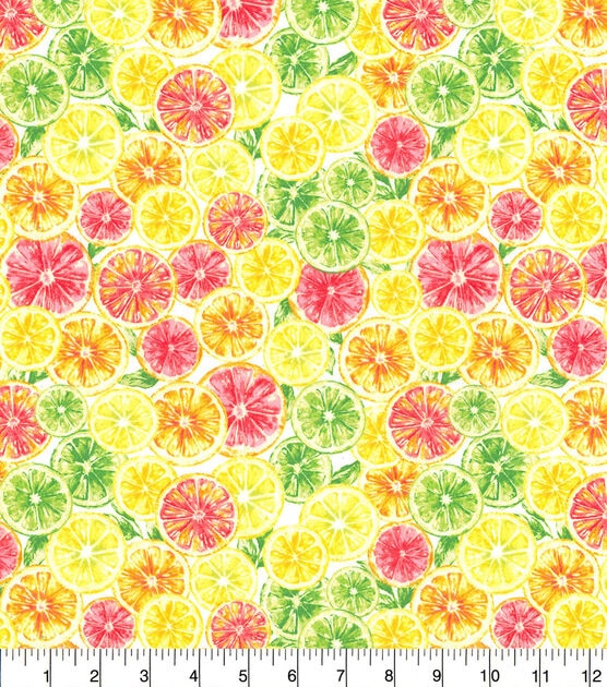 Fabric Traditions Novelty Cotton Fabric Lemon Lime Slices