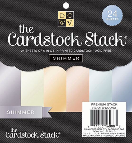 DCWV 6"x6" Double Sided Cardstock Stack  Shimmer