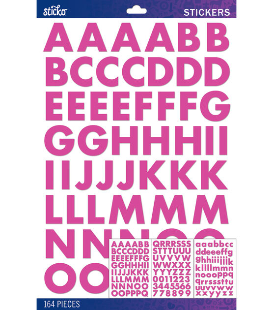 Futura Bold Large Alpha Stickers