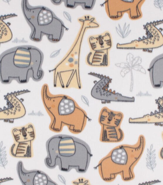 Jungle Animals Blizzard Fleece Fabric