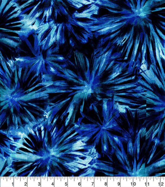 Fabric Traditions Blue Brush Stroke Cotton Fabric by Keepsake Calico, , hi-res, image 2
