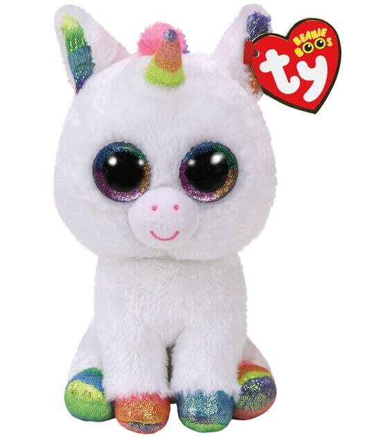 Ty Inc 6" Beanie Boos White Unicorn Pixie Plush Toy